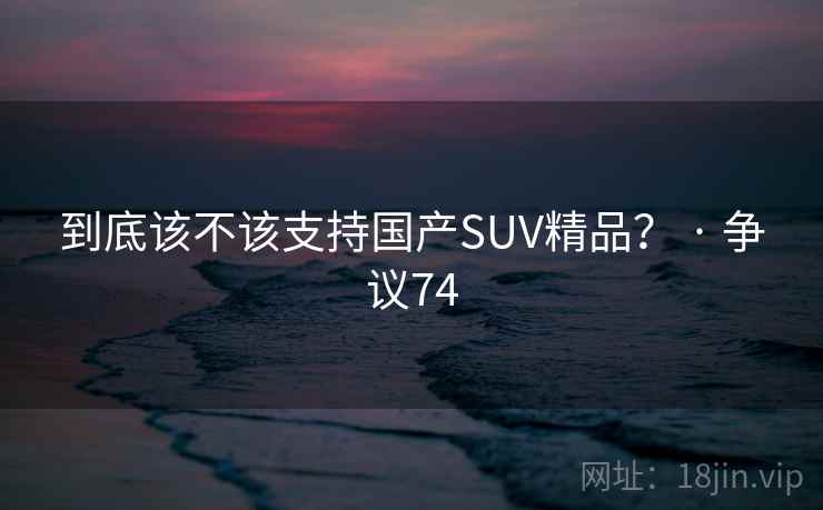 到底该不该支持国产SUV精品? · 争议74 第1张 到底该不该支持国产SUV精品? · 争议74 第1张