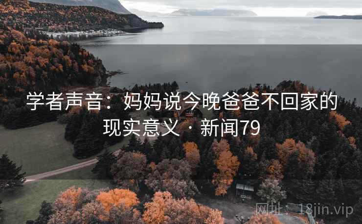学者声音：妈妈说今晚爸爸不回家的现实意义 · 新闻79